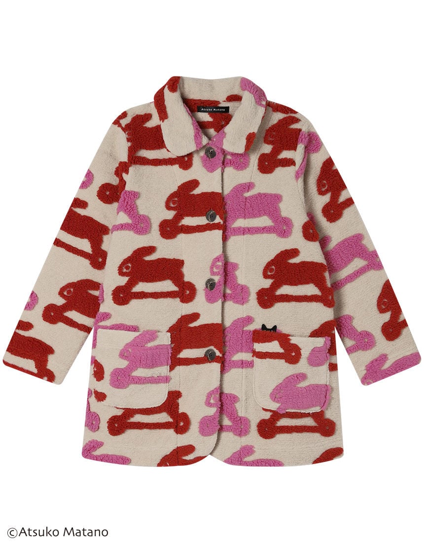 アツコマタノ とてもあたたかなボアジャカードを使用 トップス HTW404