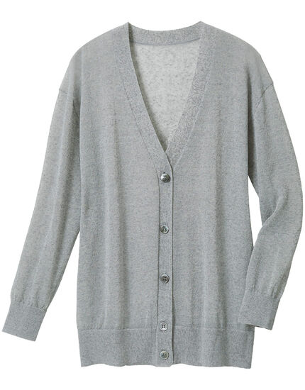 麻混シアーカーディガン, , main