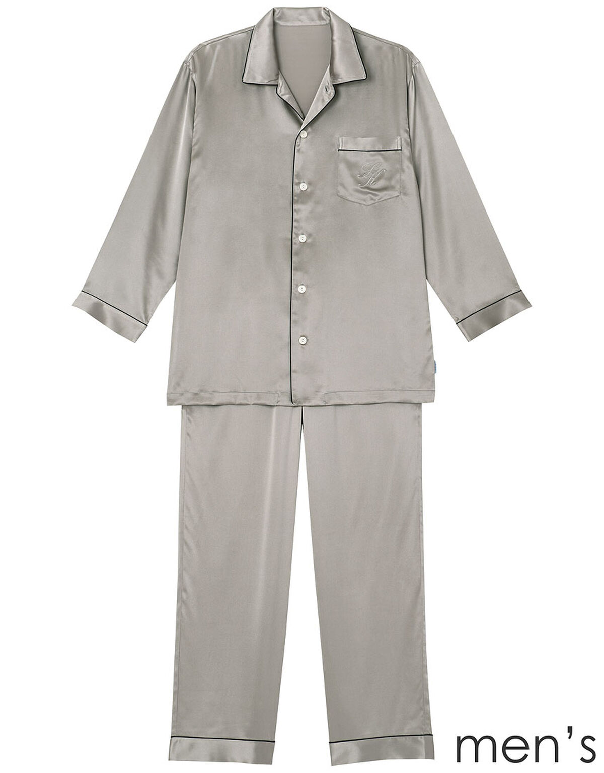 ワコール／睡眠科学 シルクサテン 【吸放湿性】 メンズパジャマ YGX543  