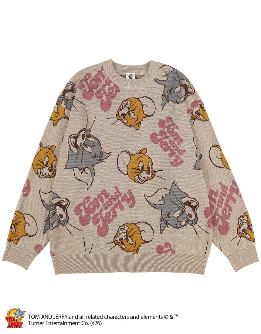 Lingè Noël ランジェノエル 【トムとジェリー】ジャガードニット