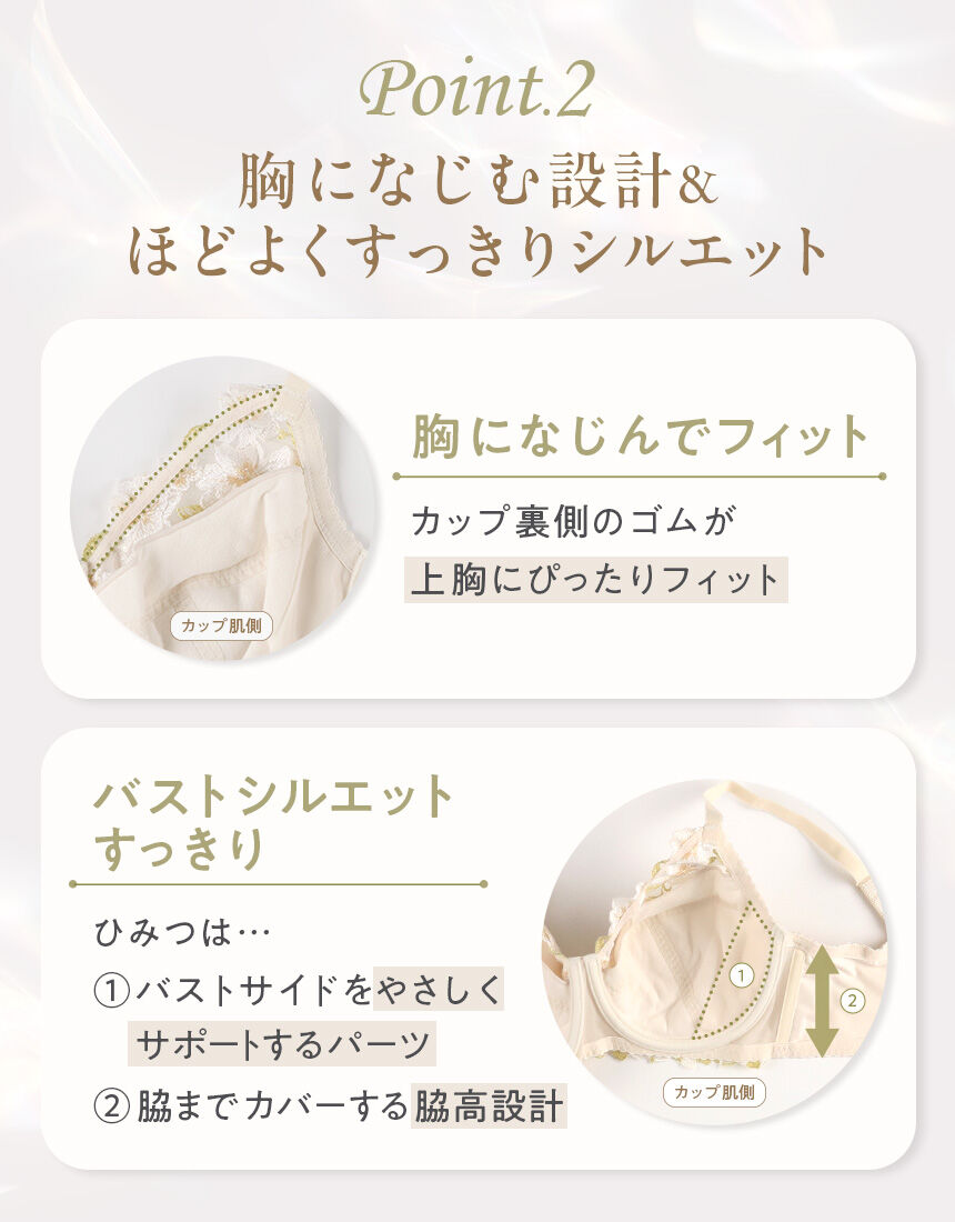 ウイング／レシアージュ 【D−H】バストをすっぽり包み込んで、安定