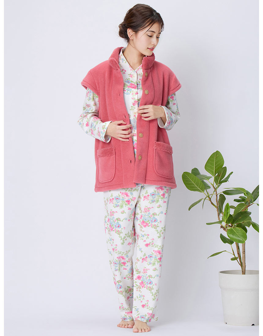 ウイング／スリープ 【あったか】【肌側綿100％】イタリアンローズ