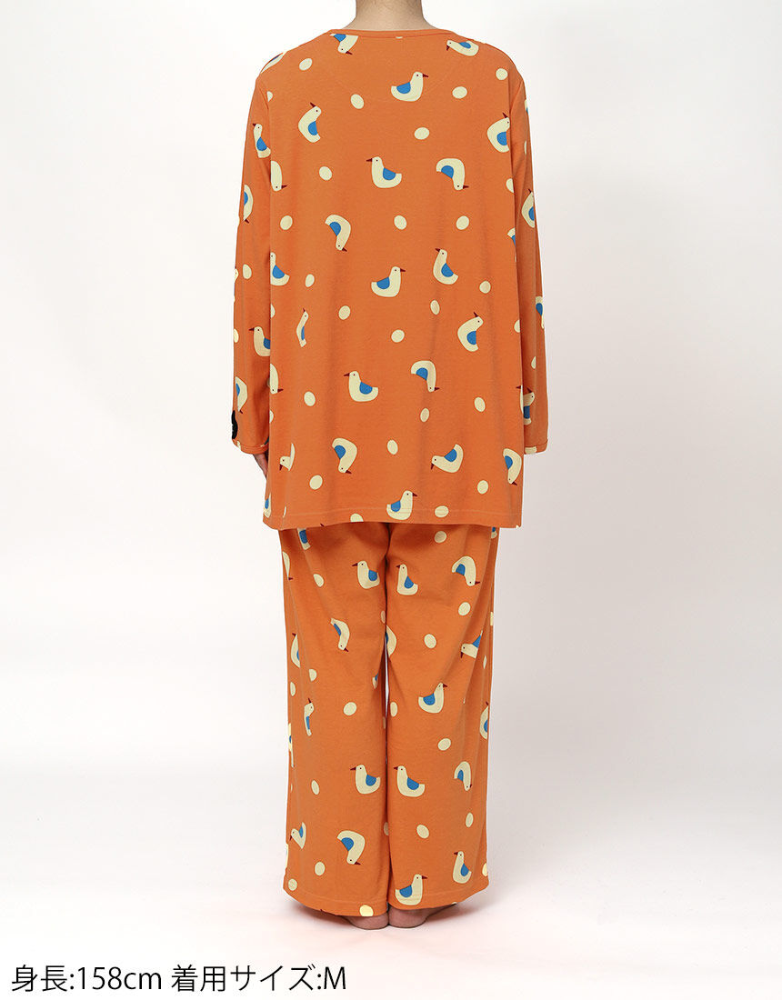 アツコマタノ 【綿100％】小鳥とたまごがかわいらしいデザイン