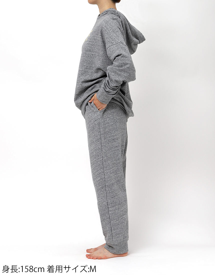 ウンナナクール 【綿混】あくびのお嬢さんの裏毛フーディー パジャマ