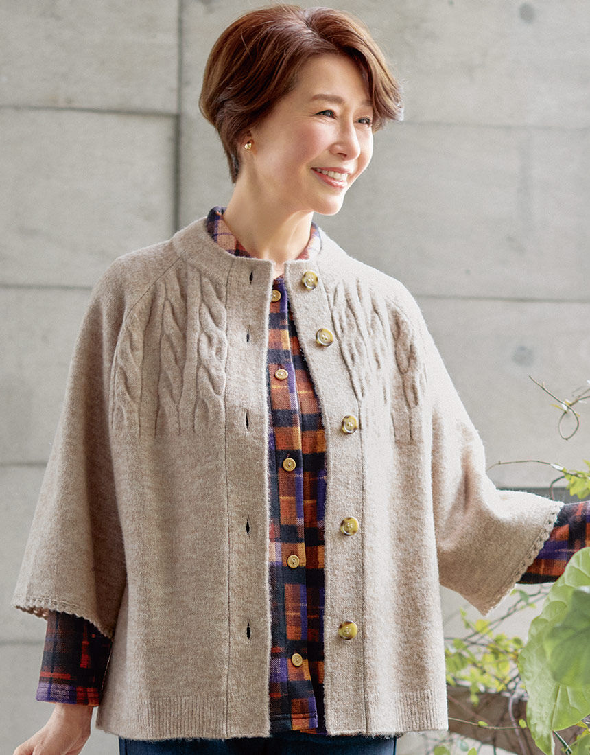 ワコール／らくラクパートナー 着ごこちゆったり・ケーブル模様の