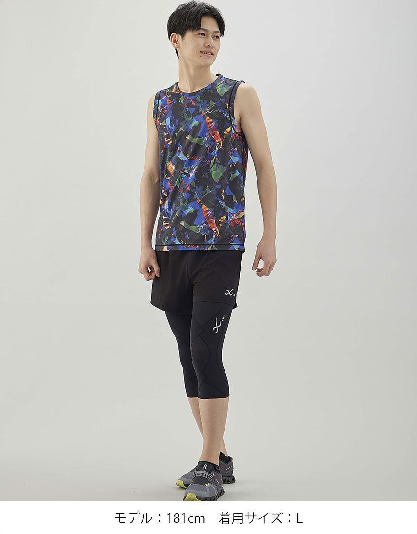 CW－X ユニセックス｜ポケット付きランニングパンツ｜2分丈