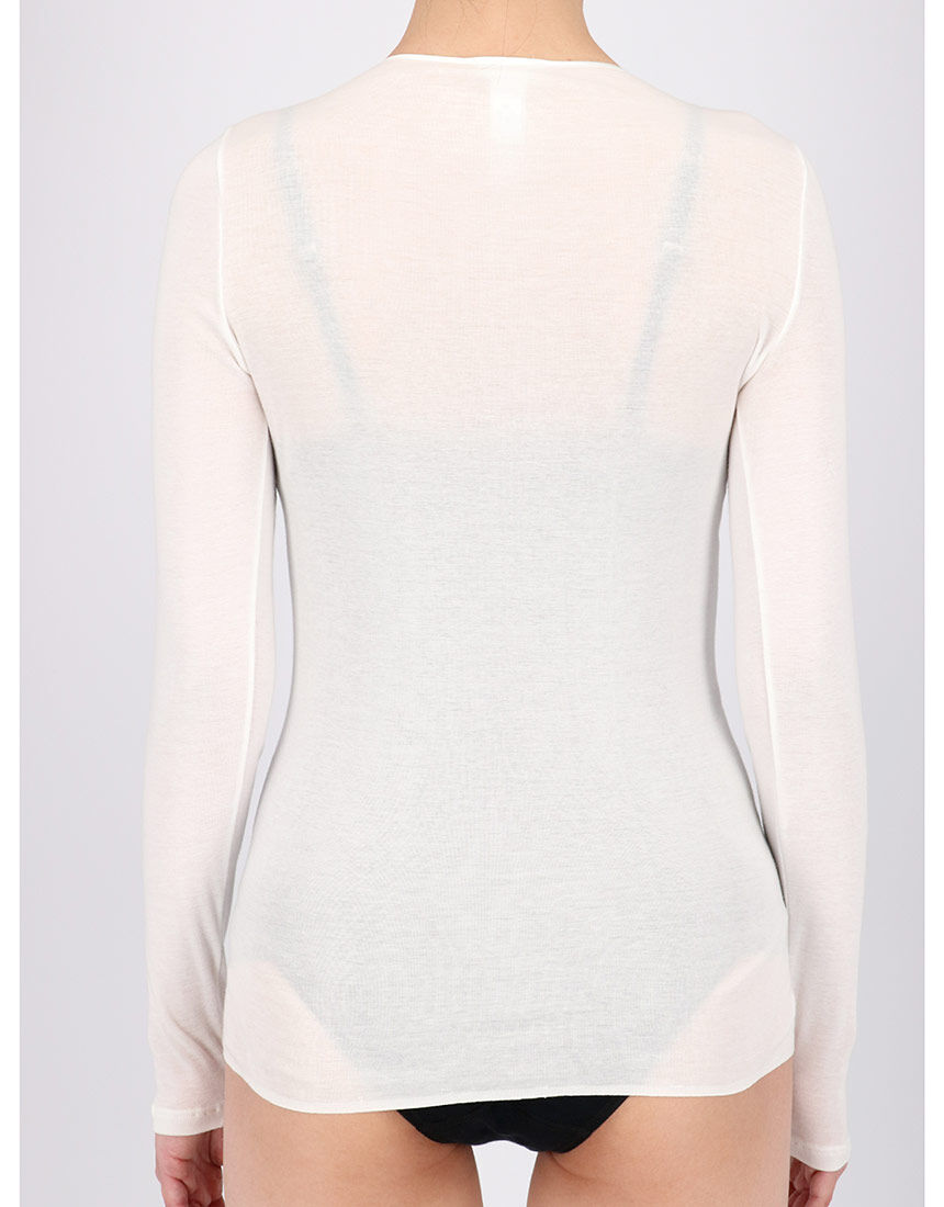 HANRO Tシャツ 07 1620 UIH301 長袖 アンダーウェア ハンロ コットン100％ トップス（長袖） UIH301｜ワコール