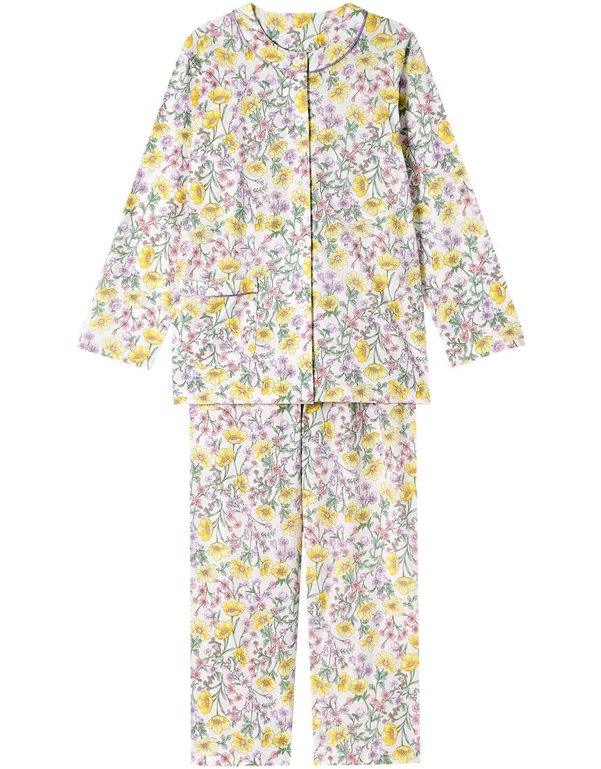 ウイング／スリープ 【綿100％】【脇接ぎなし】上品で華やかな花柄