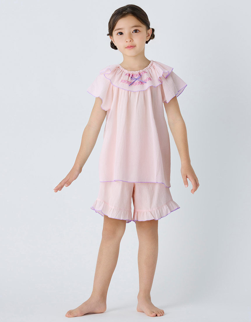 L【新品】2点ワコール女児パジャマ140cm〜155５ ワコール_ジュニア 【中学生におすすめ】 女児パジャマ CTR735