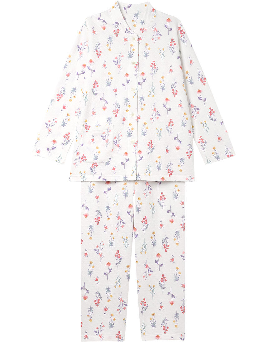 ウイング／スリープ 【あったか】【脇接ぎなし】野の花柄 パジャマ