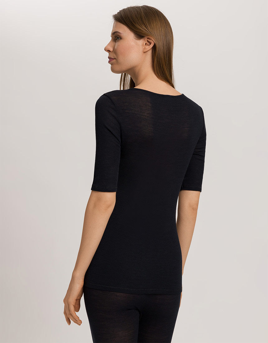 ハンロ 身生地ウール・シルク素材 トップス（半袖） UIH224｜ワコール