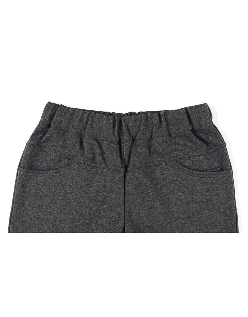 アツコマタノ 【綿混】後ろポケットの黒猫アップリケがポイント！動き