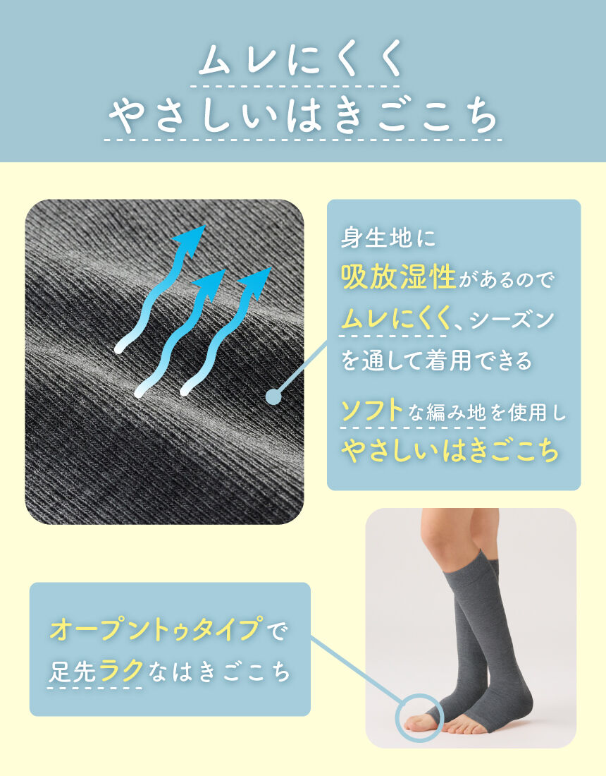 ワコール_マタニティ 【マタニティ着圧ソックス・オープントゥタイプ