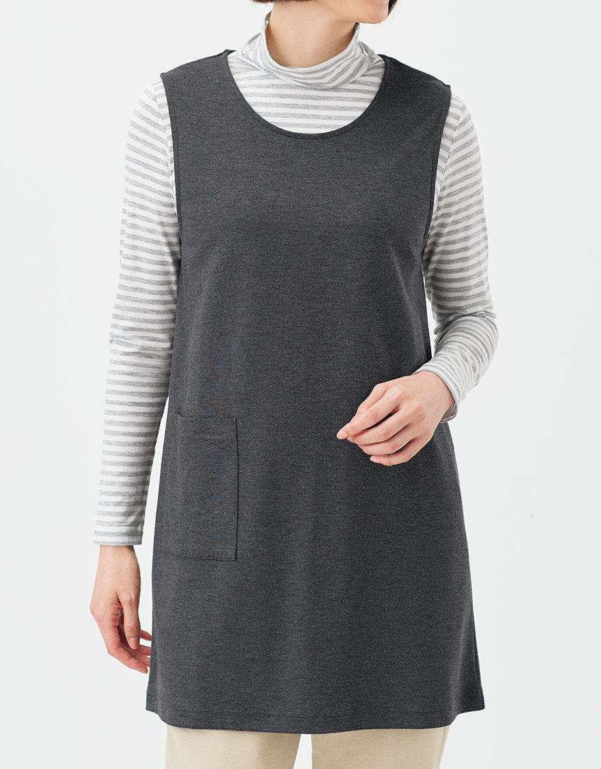 ラウンドネックチュニックベスト, , hi-res