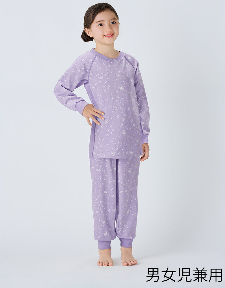 ワコール_キッズ 【動きのびのびパジャマ】睡眠科学 KIDS 男女児