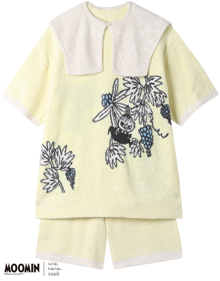 ウンナナクール★新品ムーミンスナフキンなめらかふわふわプルオーバー&ハーフパンツ ウンナナクール MOOMIN × une nana cool