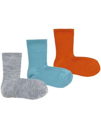 Ｌ字型ウールミドルクルーソックス３色組, , main