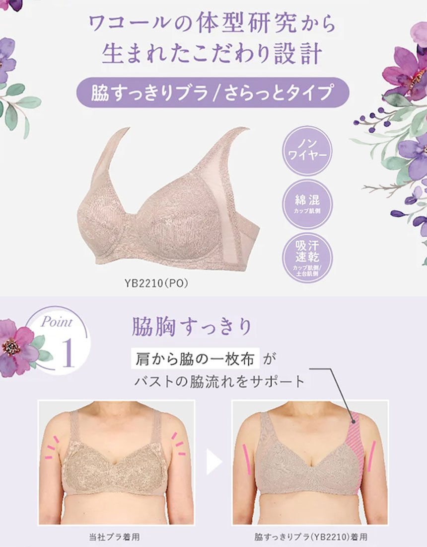 ウイング／ツヤカ 【さらっと快適なつけごこち】脇すっきり・自然な