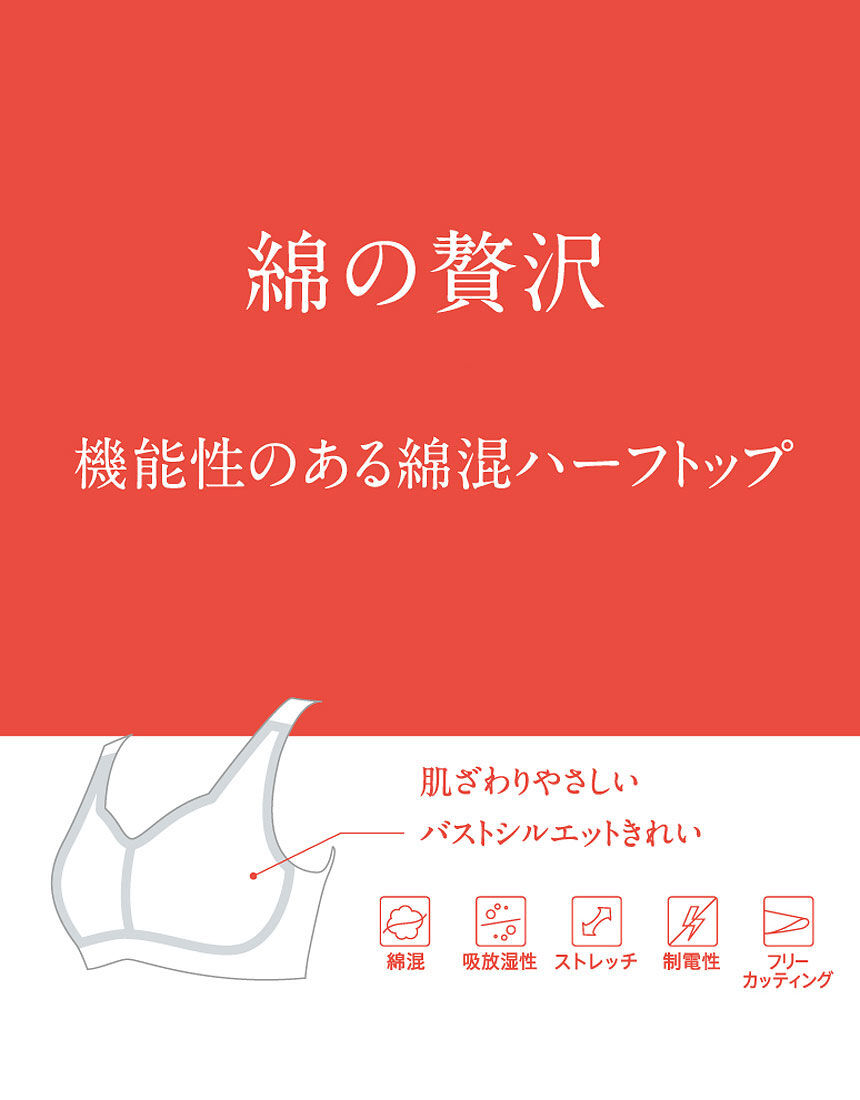 【最安値】 ウイング S〜3L【綿混】ムレにくく、ラクなのにきれいも ブラ\u0026ショーツセット