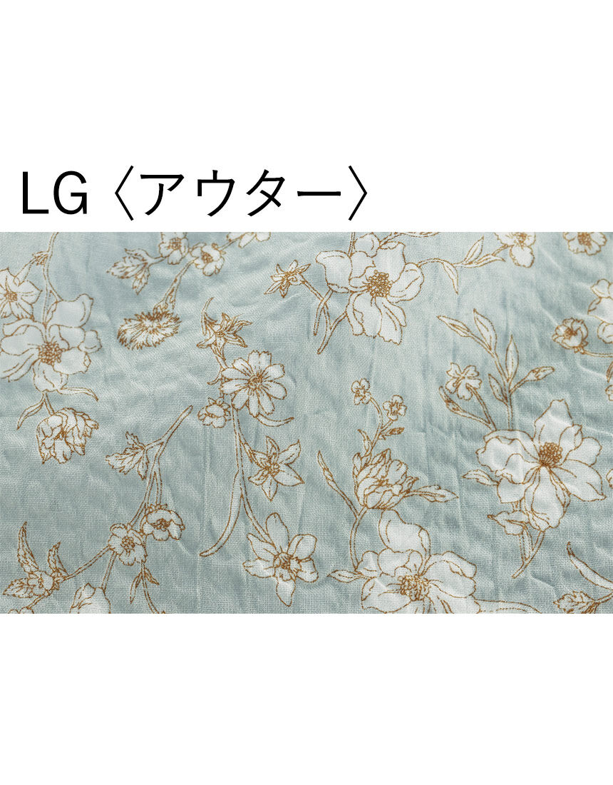 ワコール／ラブボディ サッカー調小花柄プリントアンサンブル QBN461