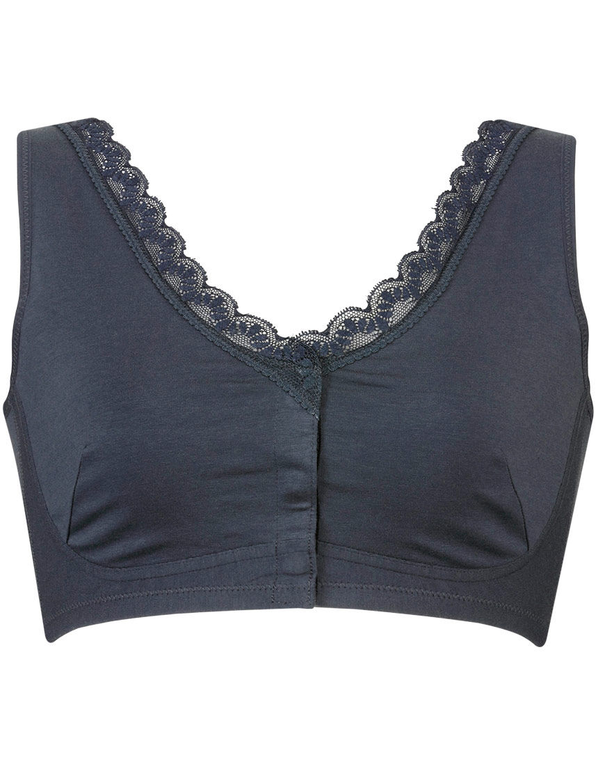 ウイング／ツヤカ 【前開き／綿混】 スナップボタンで着脱がラク