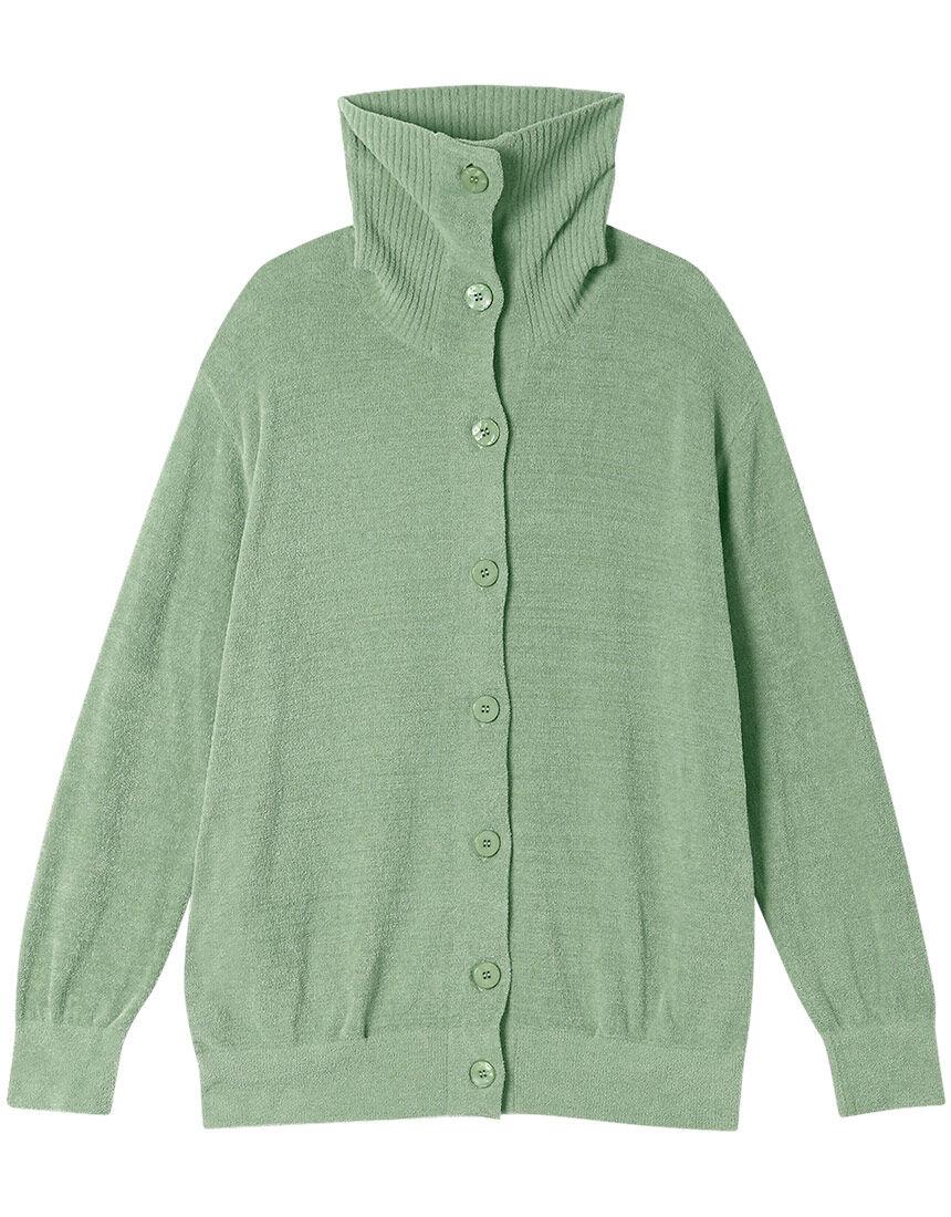 YOJOY ぽかふわあったかルームアイテム 襟付きカーディガン