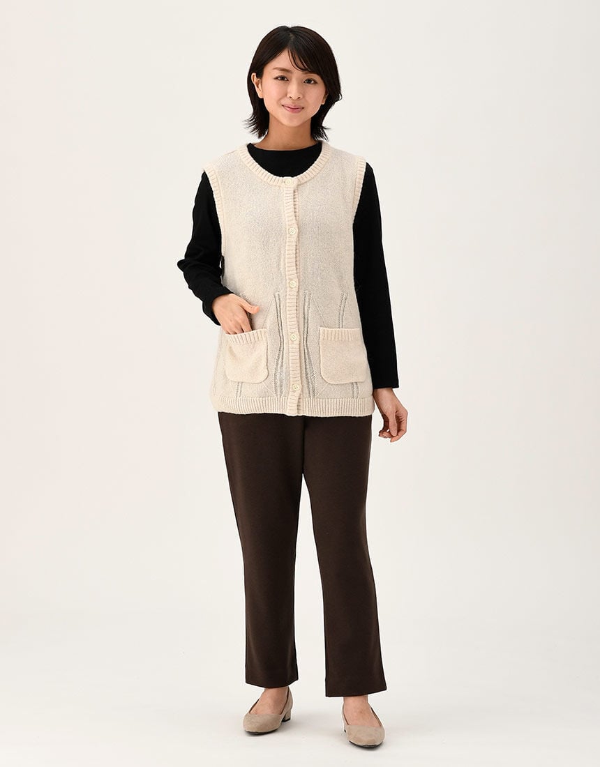 ワコール／らくラクパートナー 上質な光沢のあるカルソン【ストレート