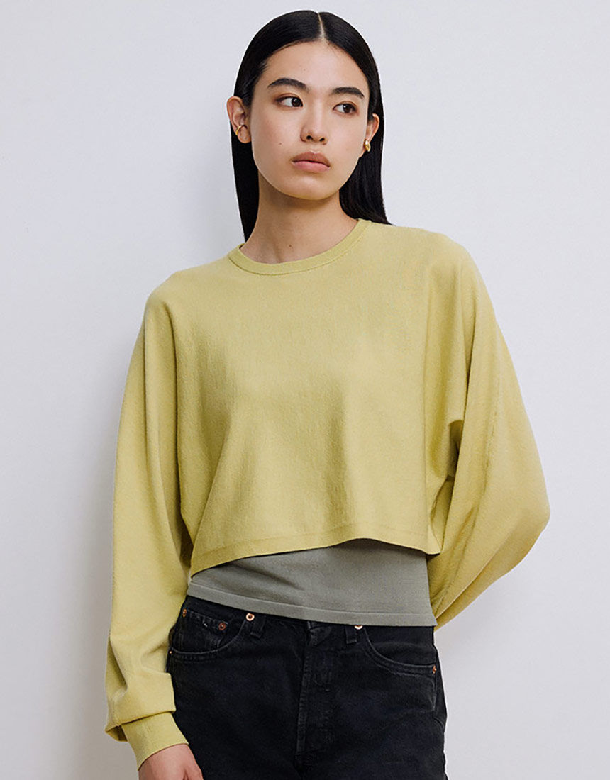 OUR WACOAL 【アンサンブル対応】ショートニットプルオーバー