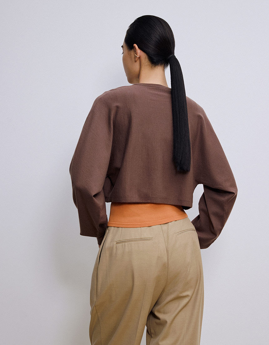 トップス SEA LIGHT SWEAT CROP TOPS SEA Seavalley Mountain Club CROPPED HALF ZIP SWEAT TOPS