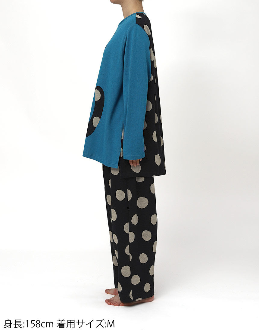 アツコマタノ 【綿100％】秋におすすめ 猫とドットがポイント