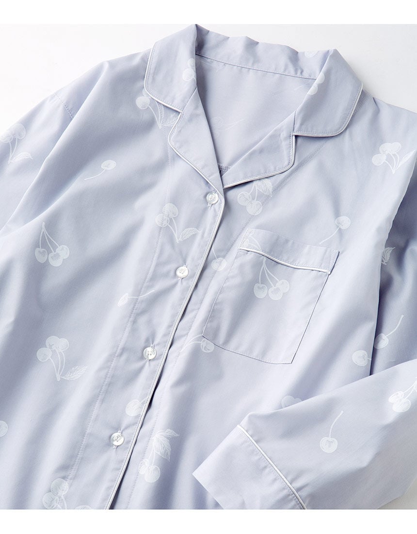 ルームウェア・パジャマ threetimes Cotton pajama shirt 5BJH1037 PEACH JOHN コットン混シャツパジャマ ルームウェア NPJ111