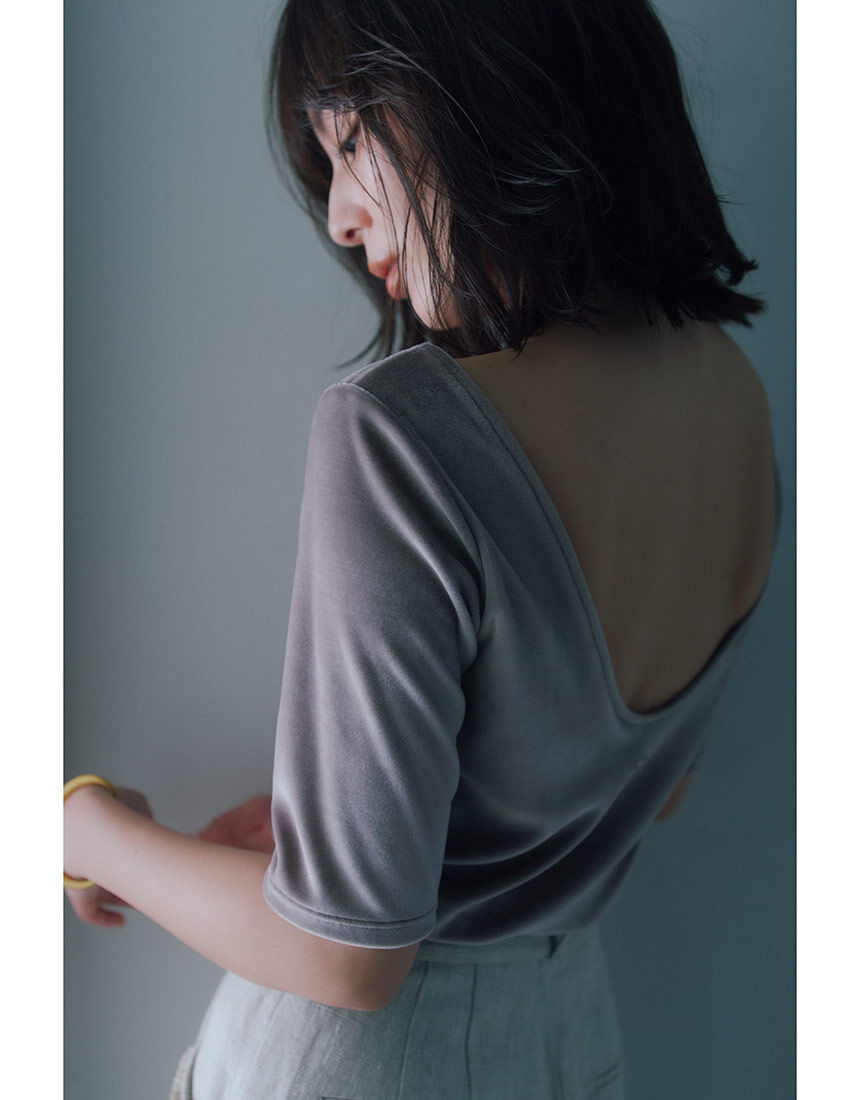 OUR WACOAL×anuans】カップインベロアトップス(M BEIGE