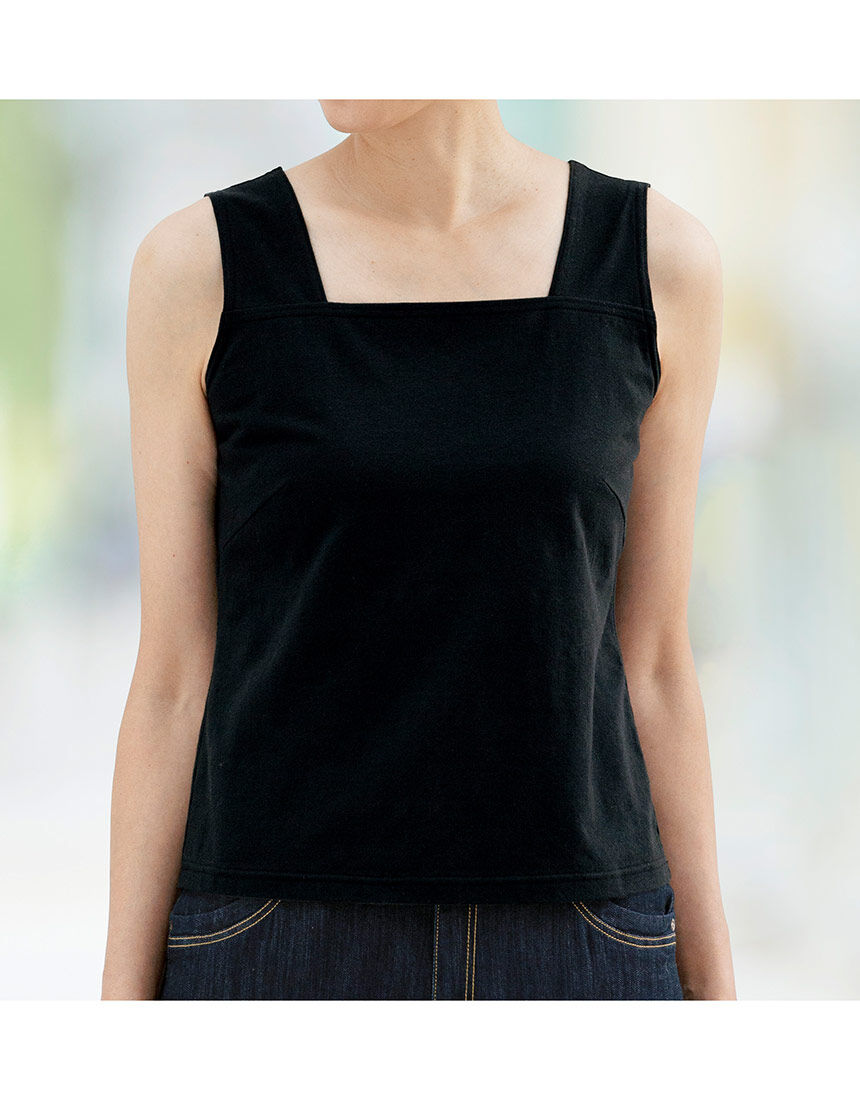 コットンストレッチキャミソール, , hi-res