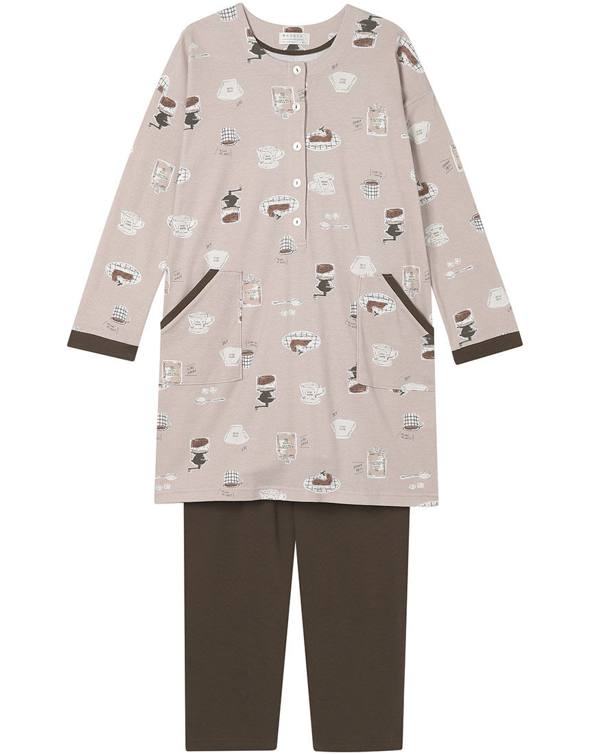 Lingè Noël ランジェノエル スムースコーヒー パジャマ NZL623