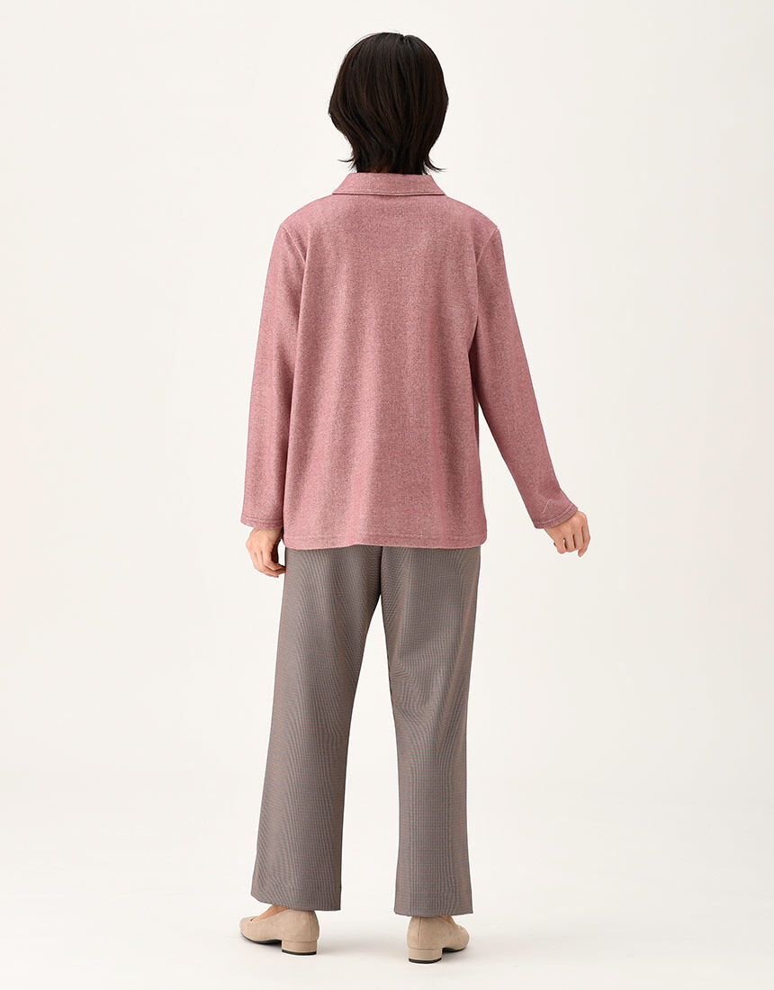 ワコール wacoal らくラクパートナー DAL423 Ｔシャツ トップス アウター ラウンドネック 7分袖 MP LPサイズ 春 秋 GA 介護 母の日 敬老の日 おでかけやくつろぎ時間に | シニア・シルバー世代向け | らく