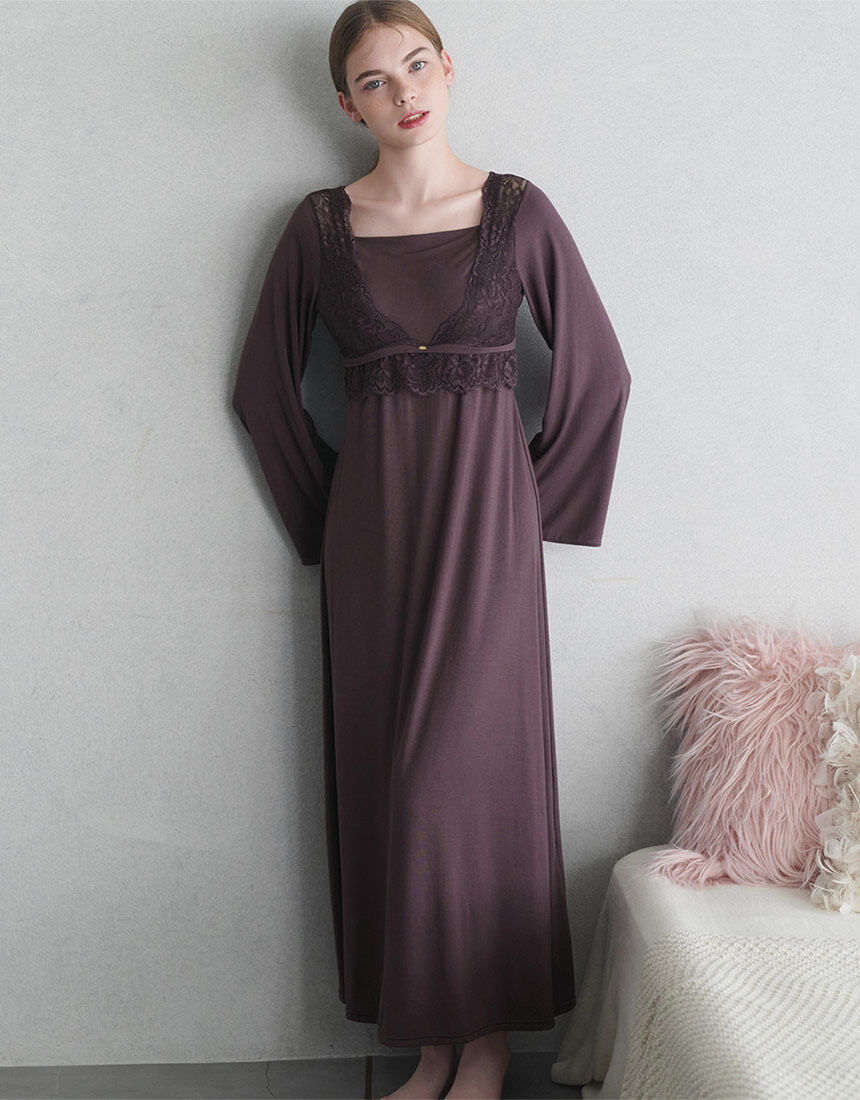 PEACH JOHN とろみのあるレーヨンジャージーのロングワンピース