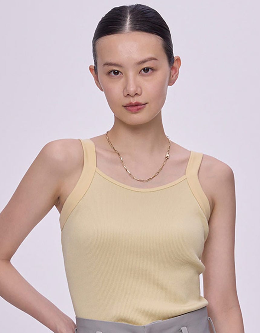 OUR WACOAL カップインラウンドネックタンクトップ アウター