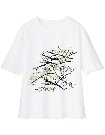 接触冷感プリントＴシャツ, , main