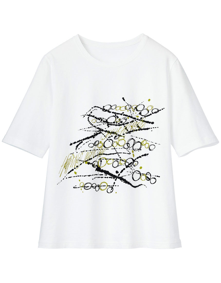 接触冷感プリントＴシャツ, , hi-res