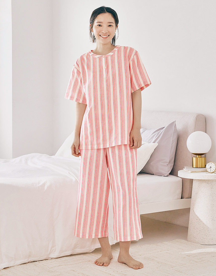 ワコール　睡眠科学　パジャマ　女性用M オーガニックコットン ワコール／睡眠科学 【オーガニックコットン】やわらかく肌になじむ二