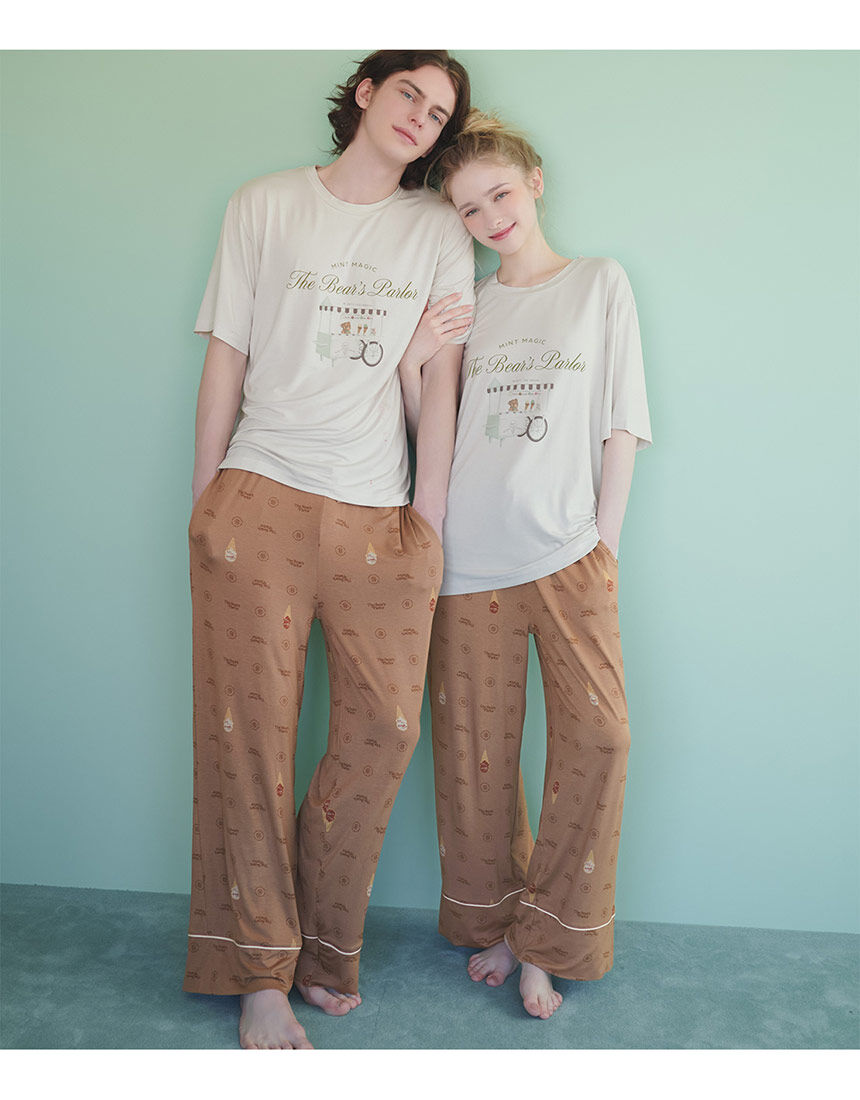 松島聡✖︎PEACH JOHN くまTシャツパジャマセット　通販限定品　サイズ1 PEACH JOHN 【松島聡さん着用・数量限定】スウィートなくま柄が