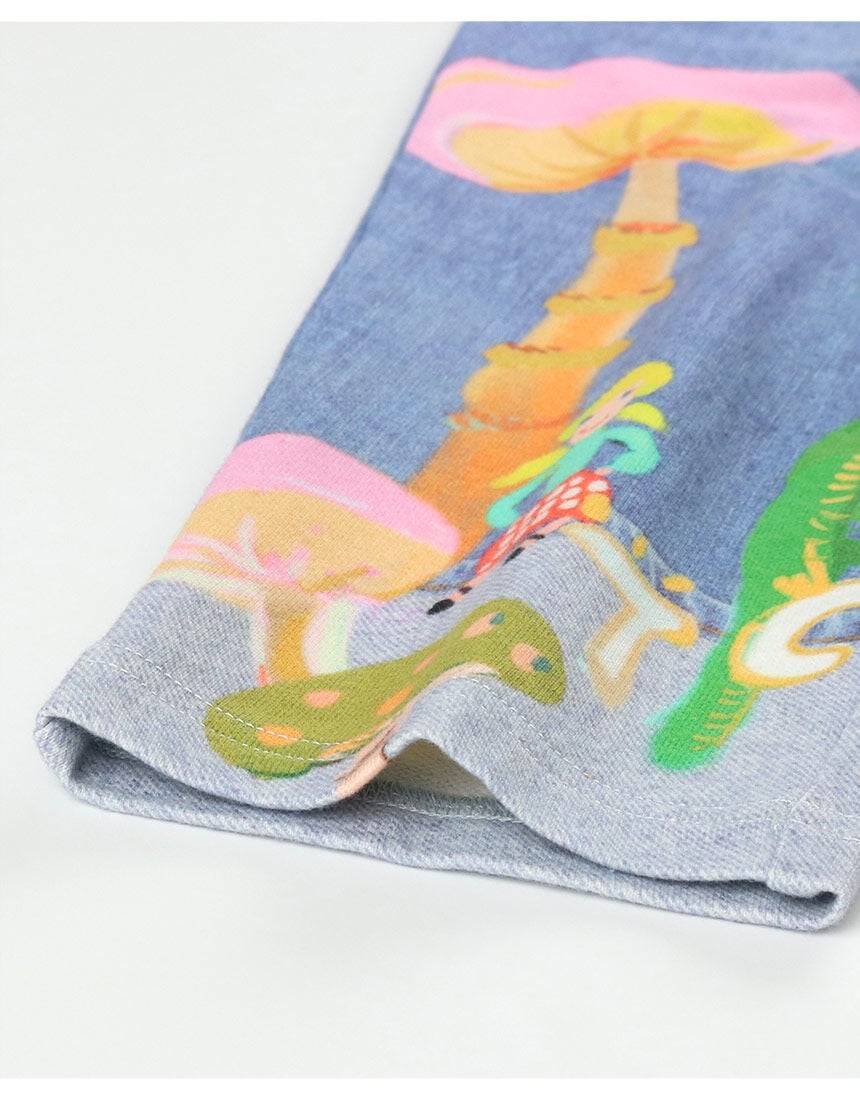 ツモリチサトスリープ 【綿100％】デニム風プリント 股上ゆったり