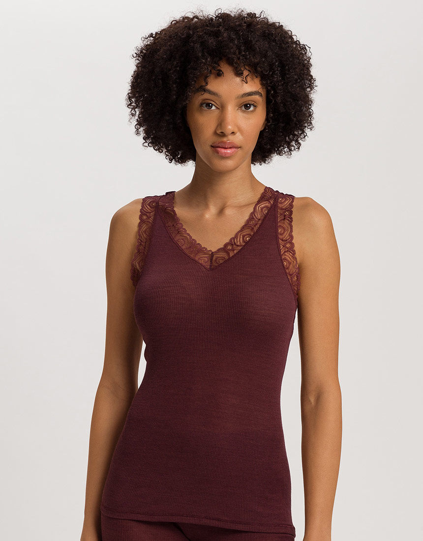 ハンロ 身生地ウール・シルク素材 タンクトップ UIH124｜ワコール直営