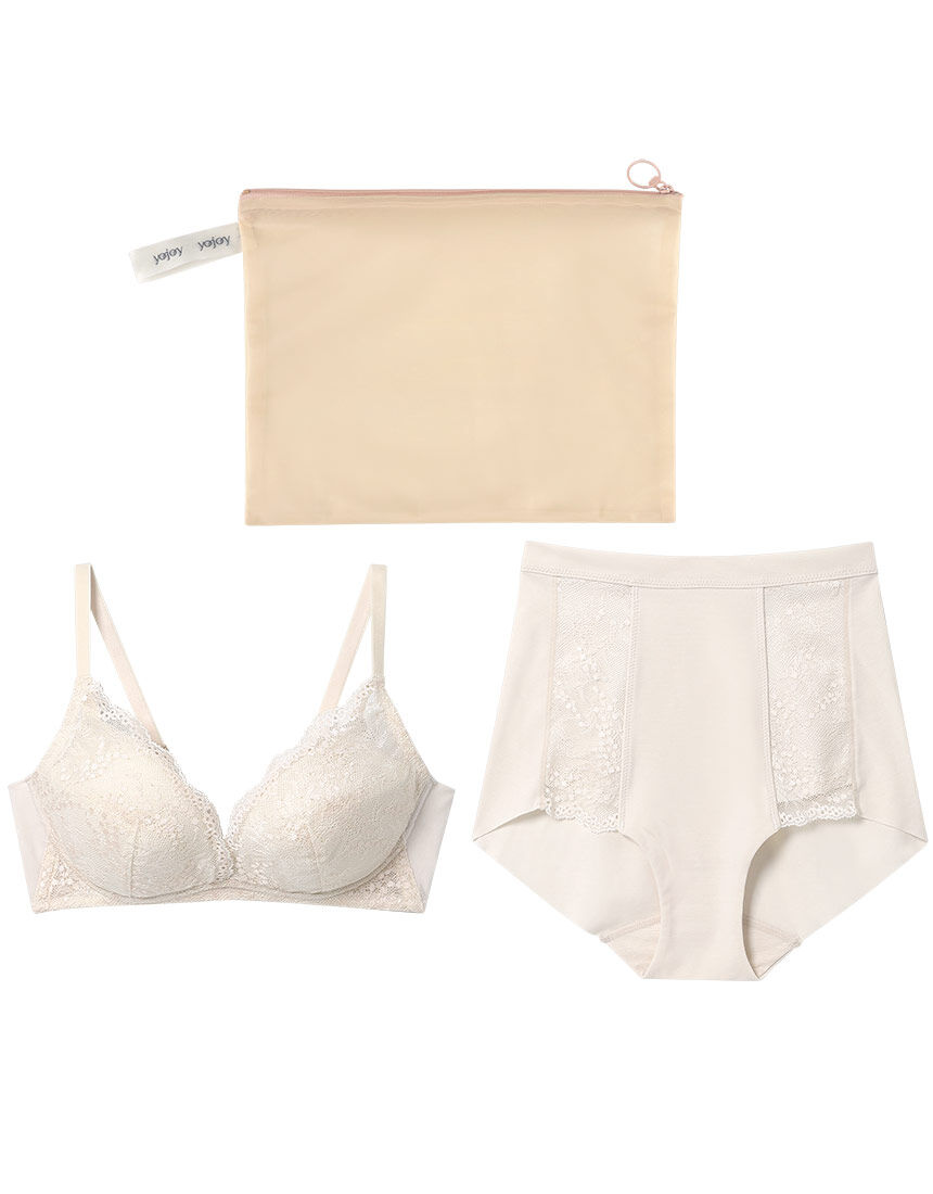 YOJOY 【ギフトポーチ入り】ブラ＆ノーマルショーツセット
