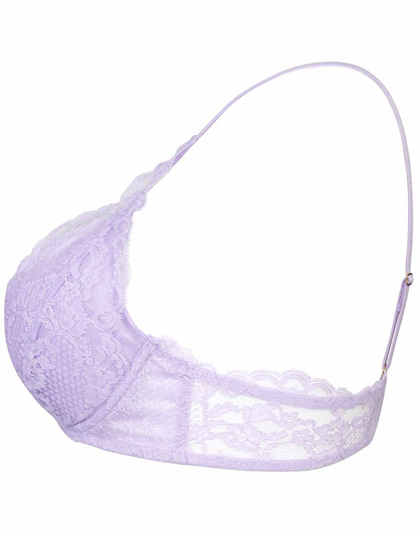 Yue 繊細なリバーレースが心地よくフィット 3／4カップブラ