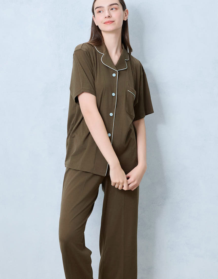 ウンナナクール 【綿100％】強撚天竺半袖パジャマ MADE