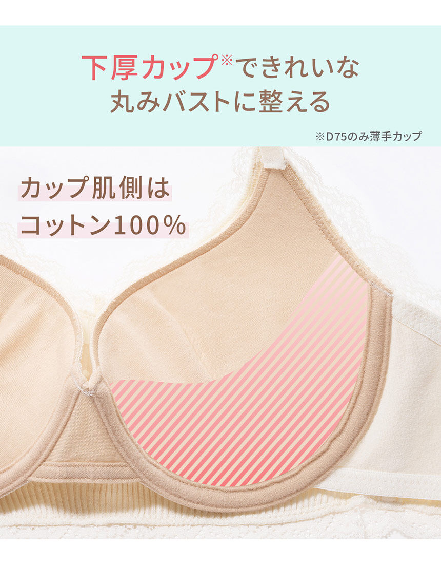 PEACH JOHN 【肌にやさしいコットン仕立て。下厚カップで形良くバスト