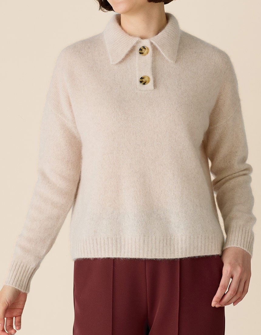 ヤクポロ襟セーター ヤクポロ襟セーター