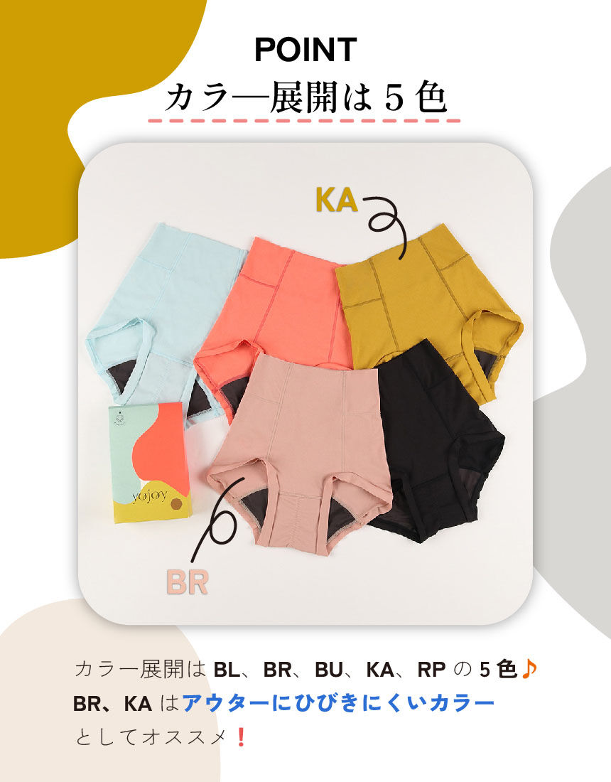 YOJOY 【多い日用・羽つきナプキン対応】楽ちんなのにズレ