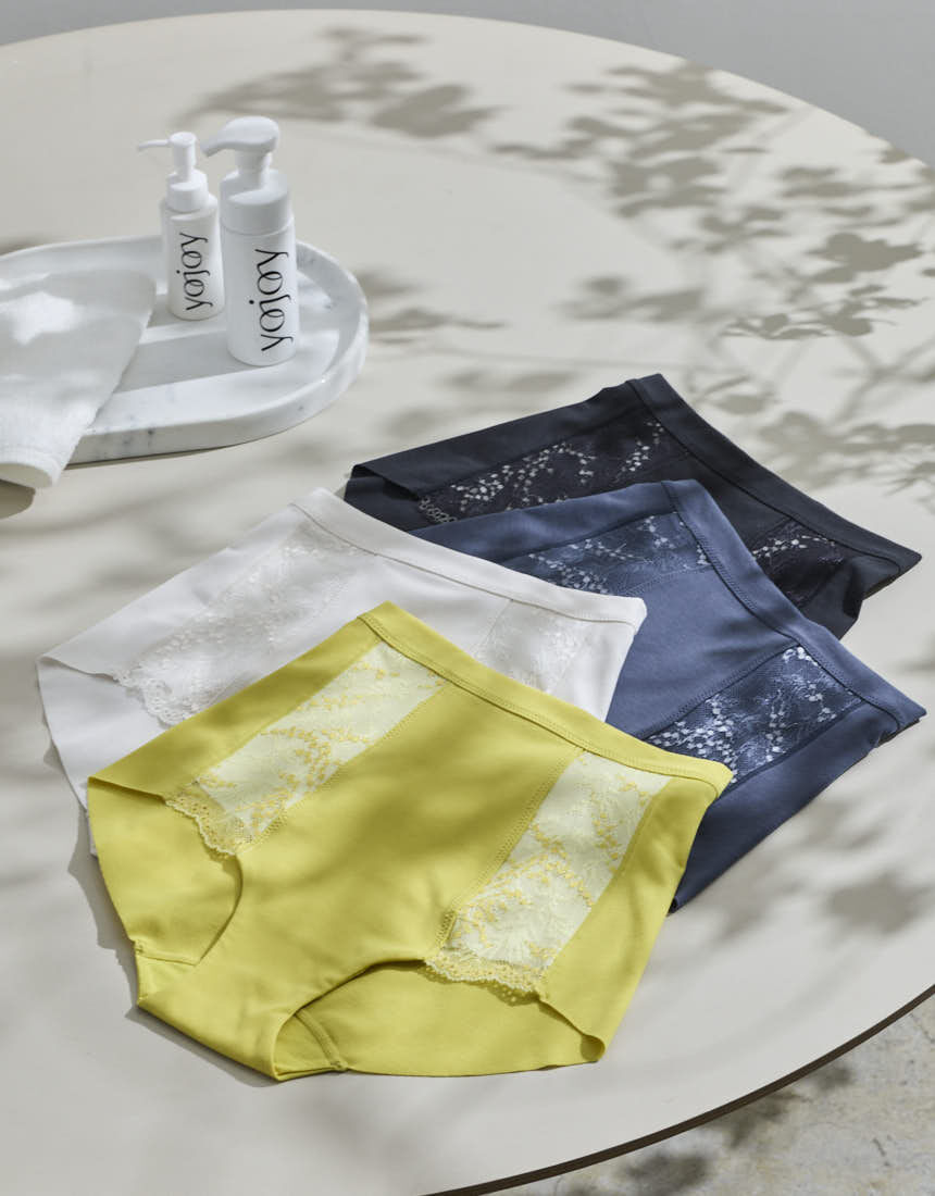 YOJOY ミモザレースにときめいて【ノーマルショーツ】綿混